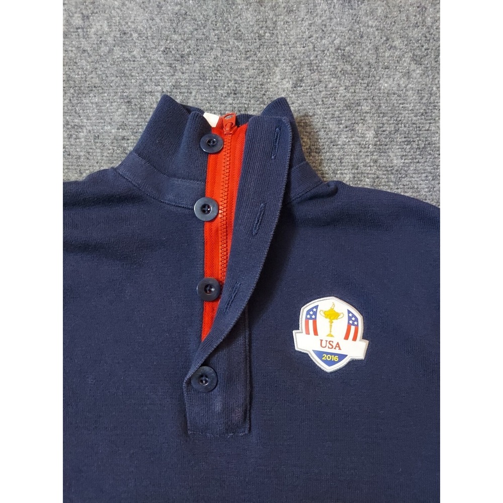 Polo Ralph Lauren RLX Sweater‎ Mens Small Blue USA 2016 1/4 Zip Pullover Henley - Picture 2 of 11